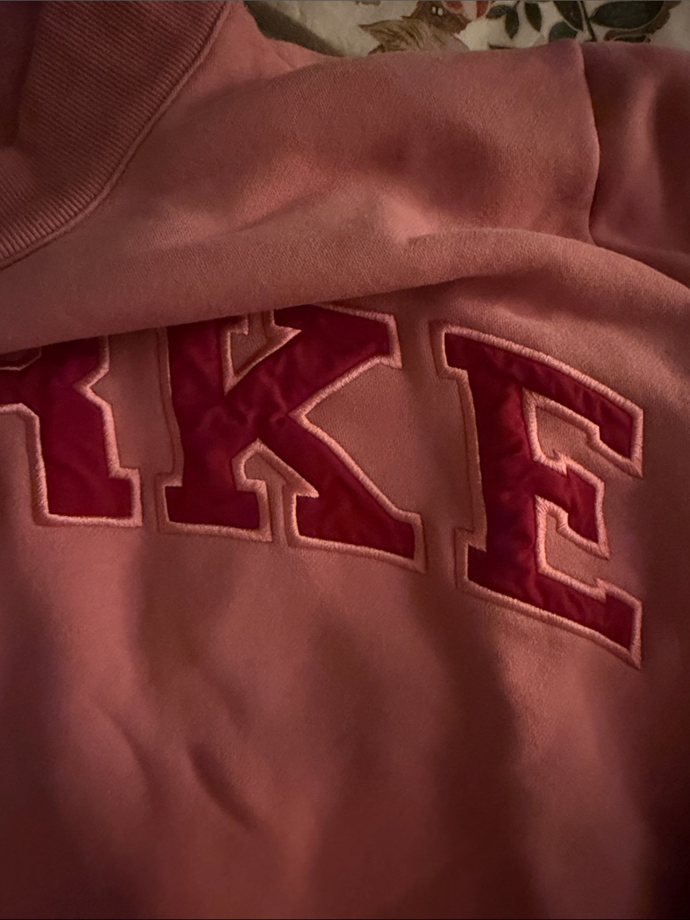 PARKE Pink and Red mock neck Sweatshirt L/XL - Picture 3 of 4